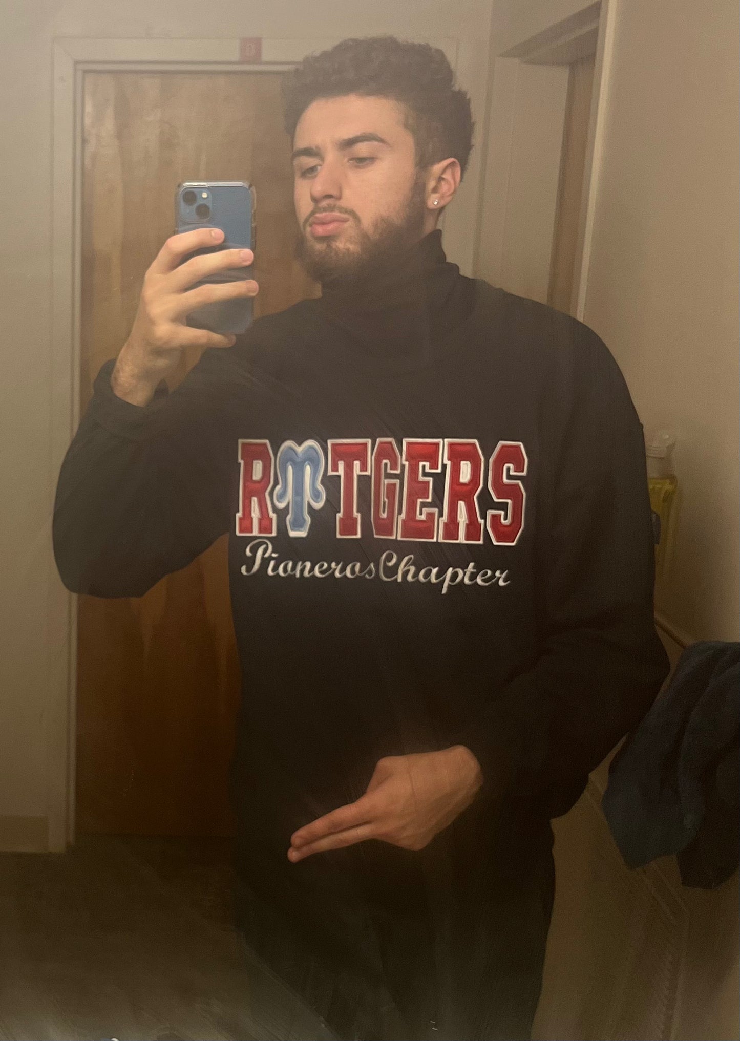 Rutgers Upsilon in Twill Crew neck Sweatshirt
