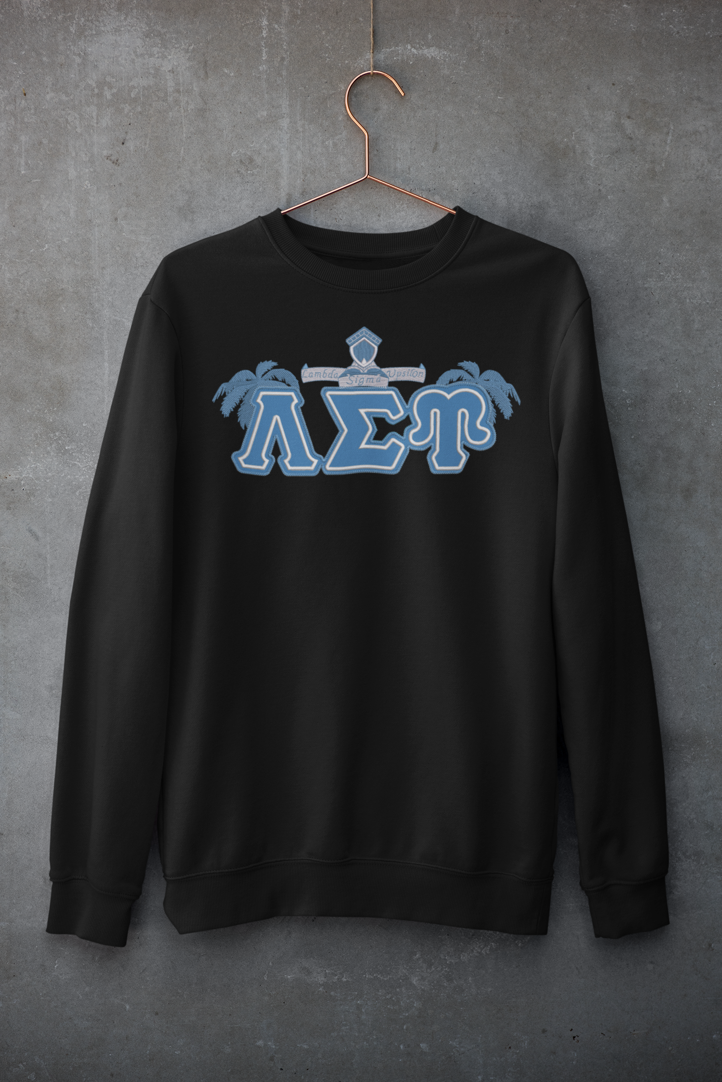 Upsilon Palms & Shield Crewneck