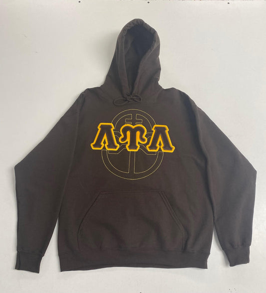 Lambda Upsilon Lambda Hoodie in Brown Shadow Collection