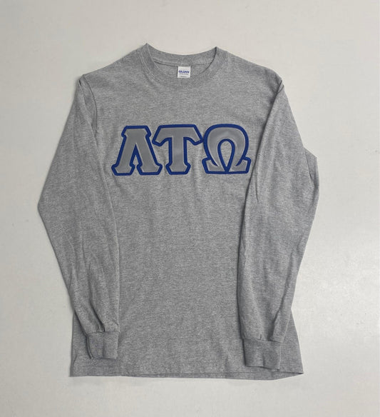 Lambda Tau Omega Long Sleeve Tee in Grey