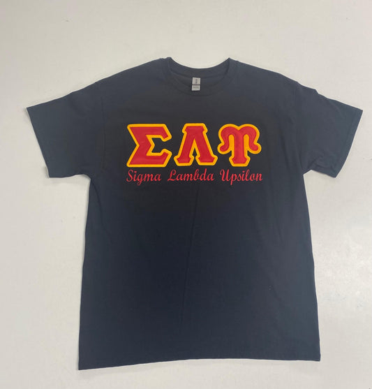 Sigma Lambda Upsilon Short Sleeve tee in Black