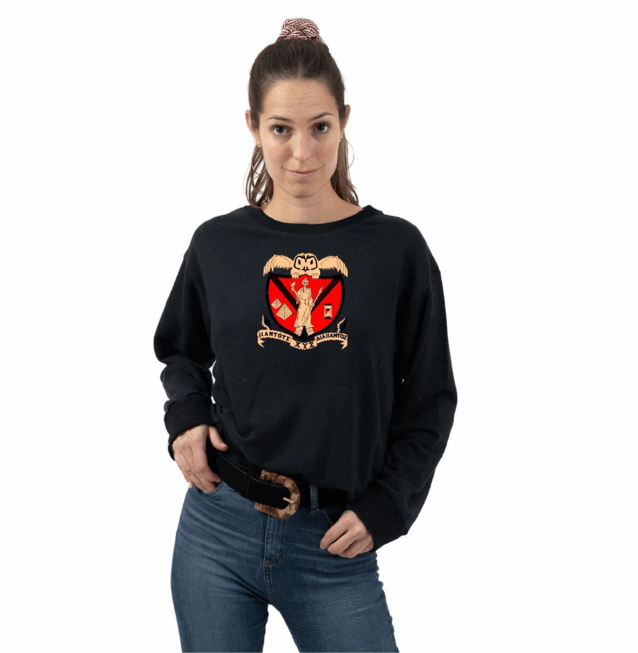 Chi Upsilon Sigma Crest- Crew Neck Sweatshirt