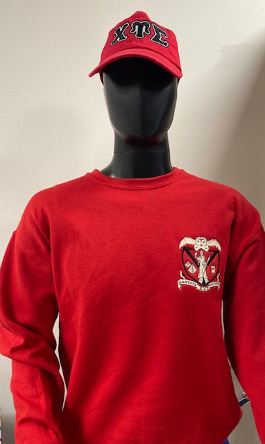(CUS) Crew neck Sweatshirt Shield RED or BLACK