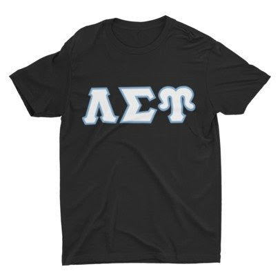 Lambda Sigma Upsilon White Letters Blue Shadow