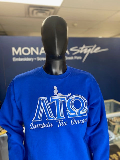 Lambda Tau Omega Royal Blue Crew Neck Sweat Shirt II