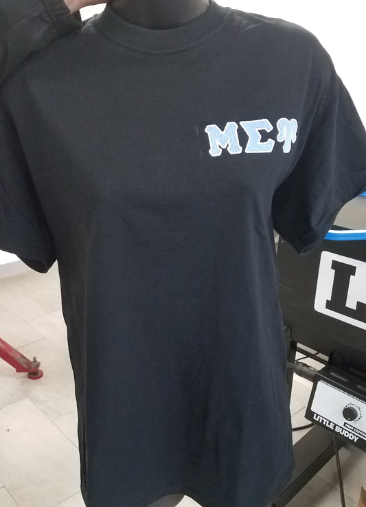 Mu Sigma Upsilon Black T-Shirt Short-Sleeve/Long-Sleeve - Monarca Style